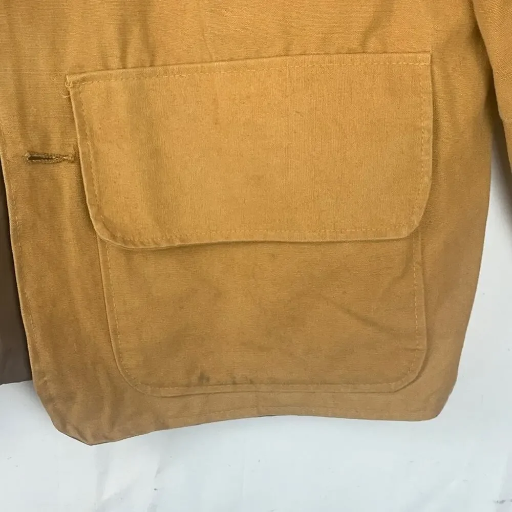 Field and Strem Vintage mens 2x hunting jacket duck saftbak 70s tan quilted